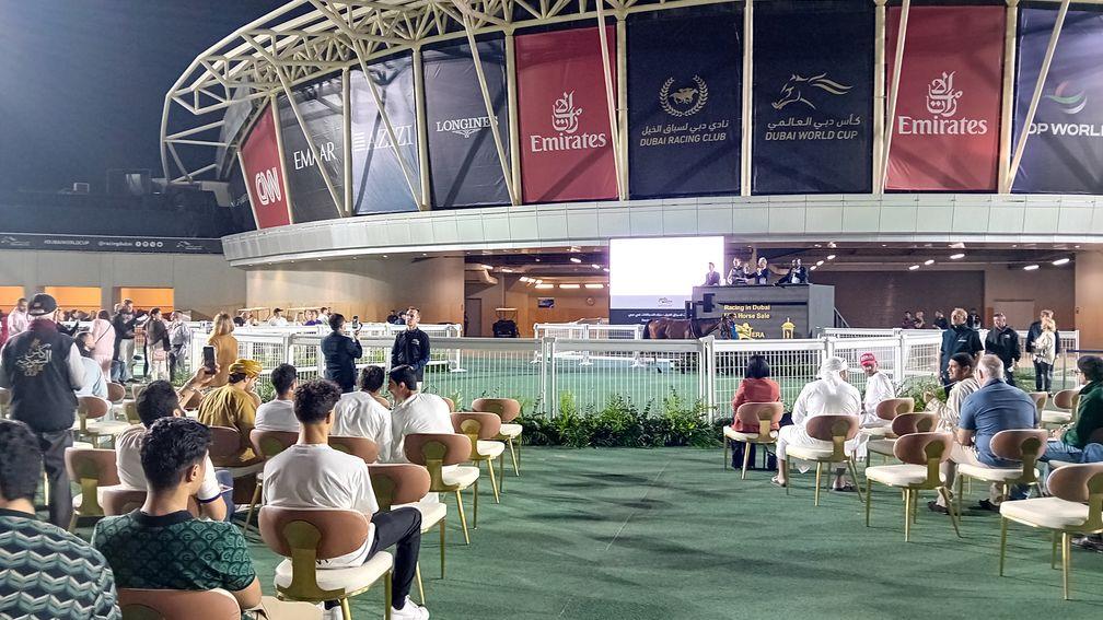 The scene for the Racing In Dubai Sale on Tuesday
